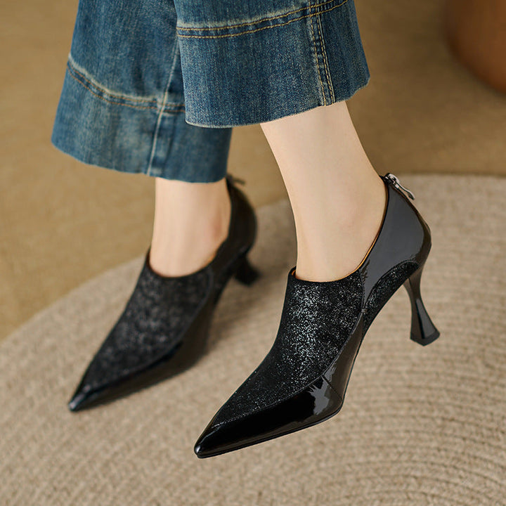 Evara Genuine Leather Heels