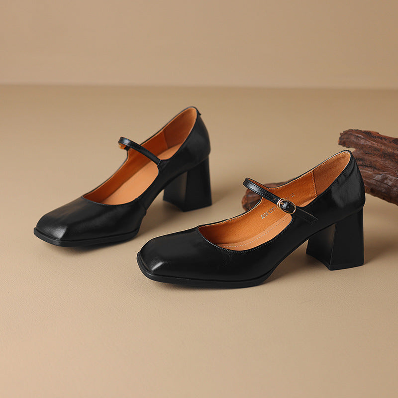 Roselle Genuine Leather Heels