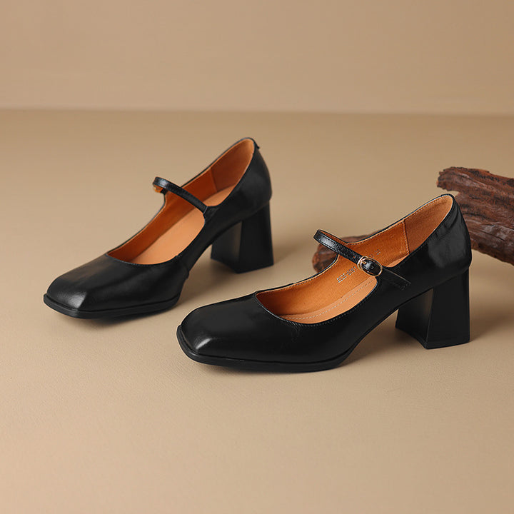 Roselle Genuine Leather Heels
