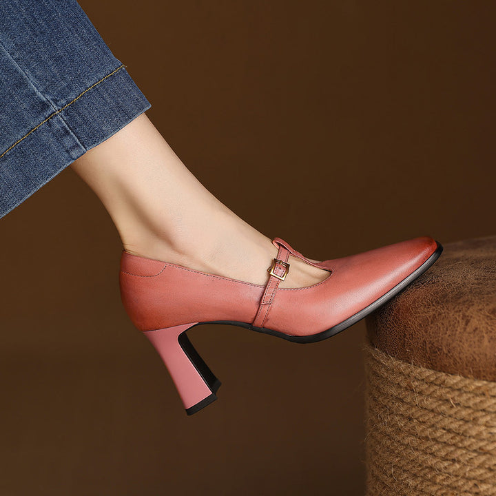 Velmira Genuine Leather Heels