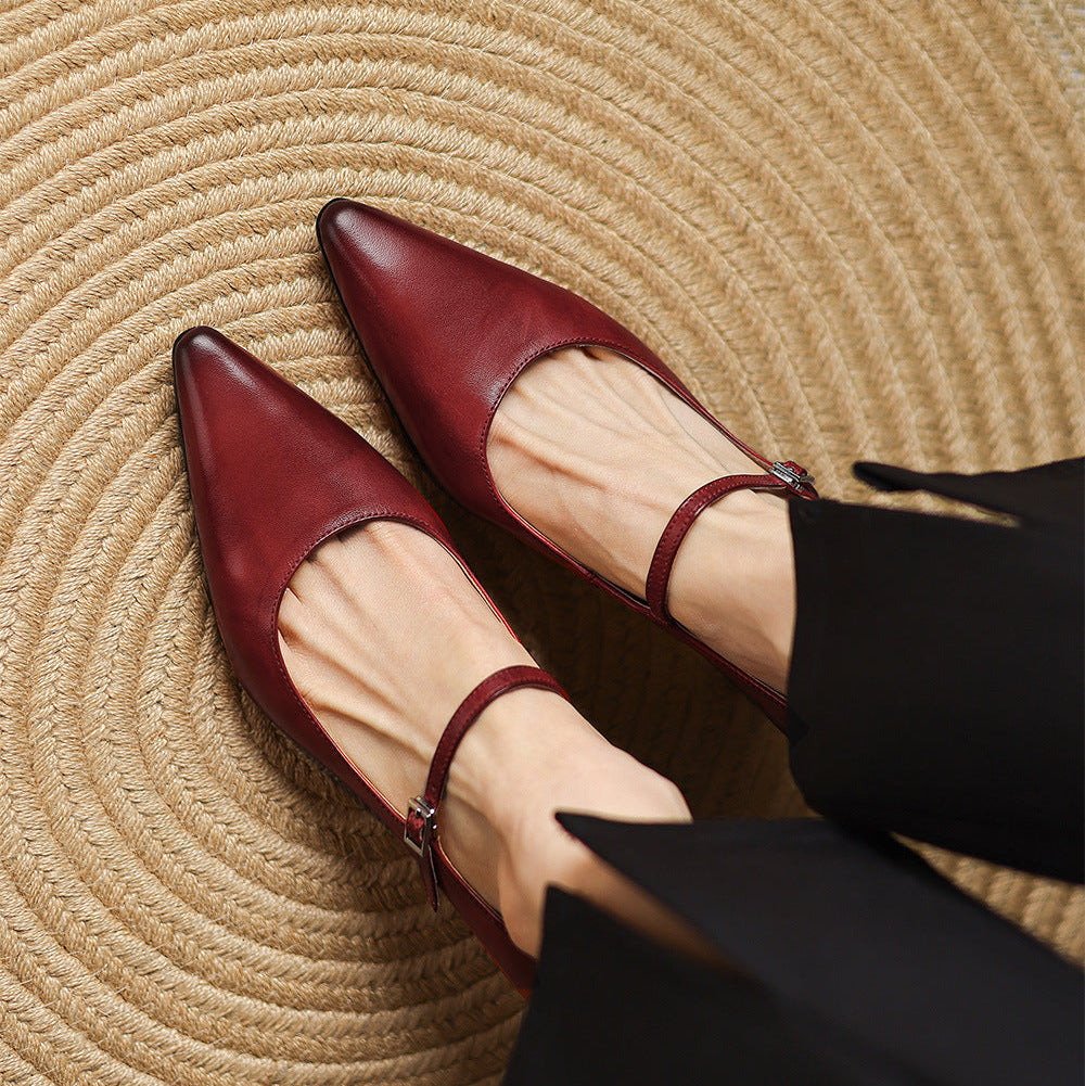 Kath Genuine Leather Heels