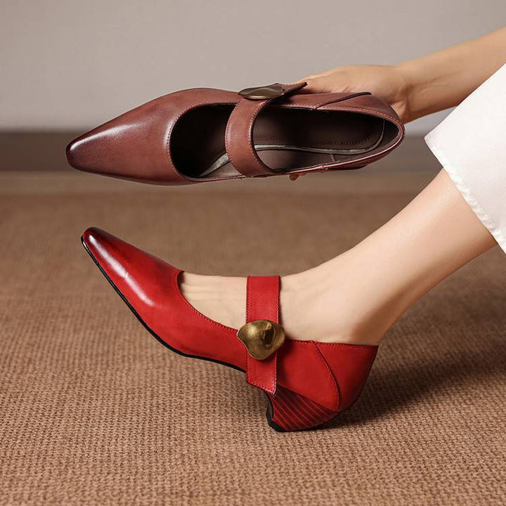 Alysa Genuine Leather Heels