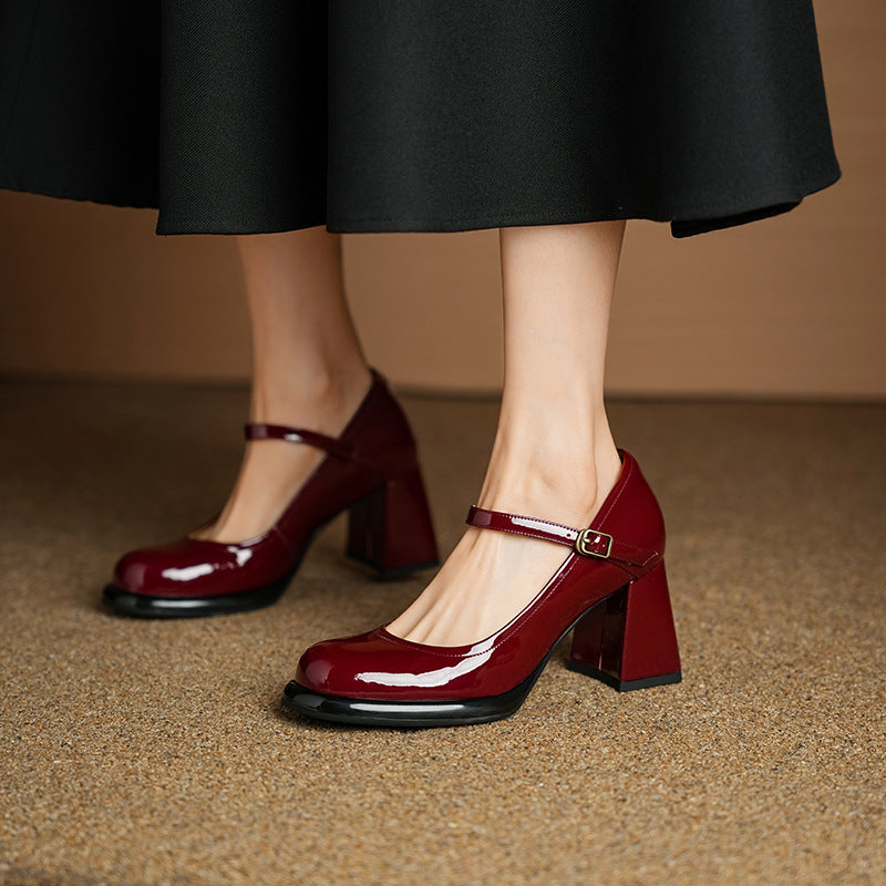 Casira Genuine Leather Heels