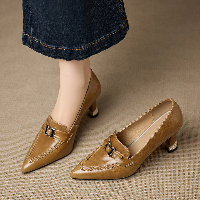 Eris Genuine Leather Heels