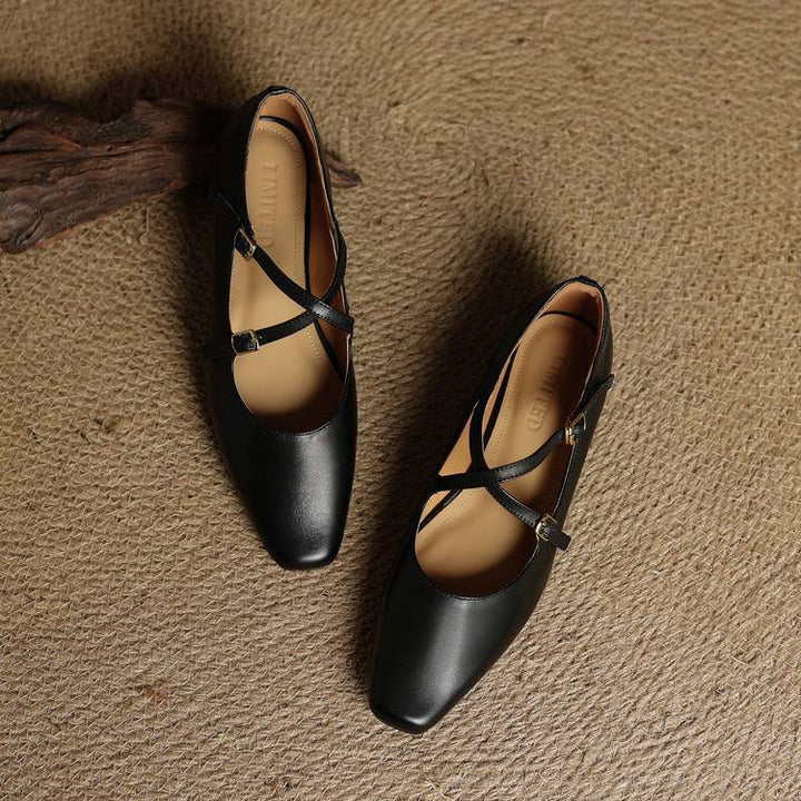 Lavina Genuine Leather Flats