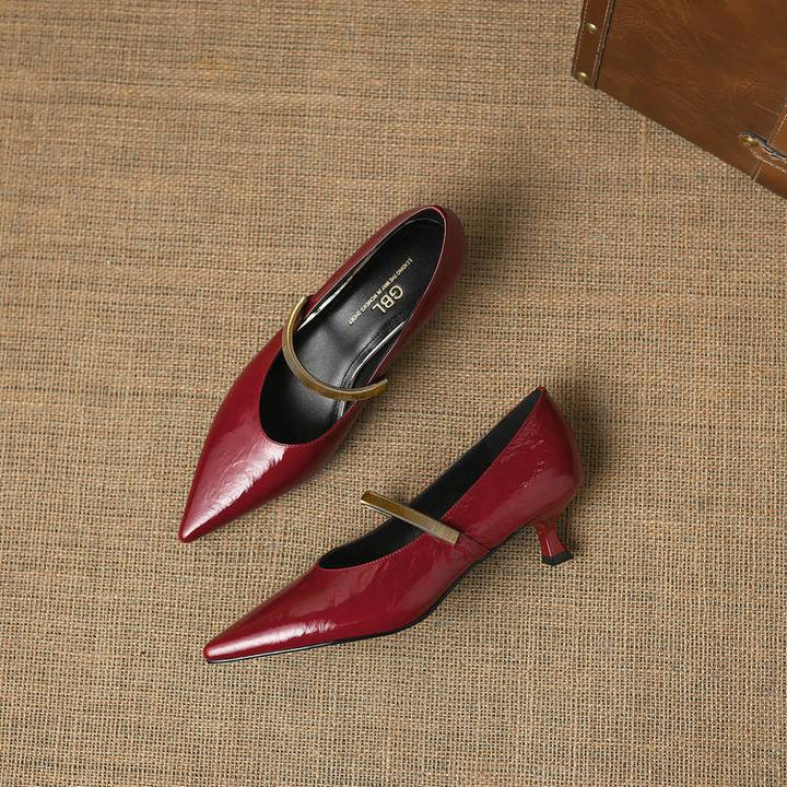 Norah Genuine Leather Heels