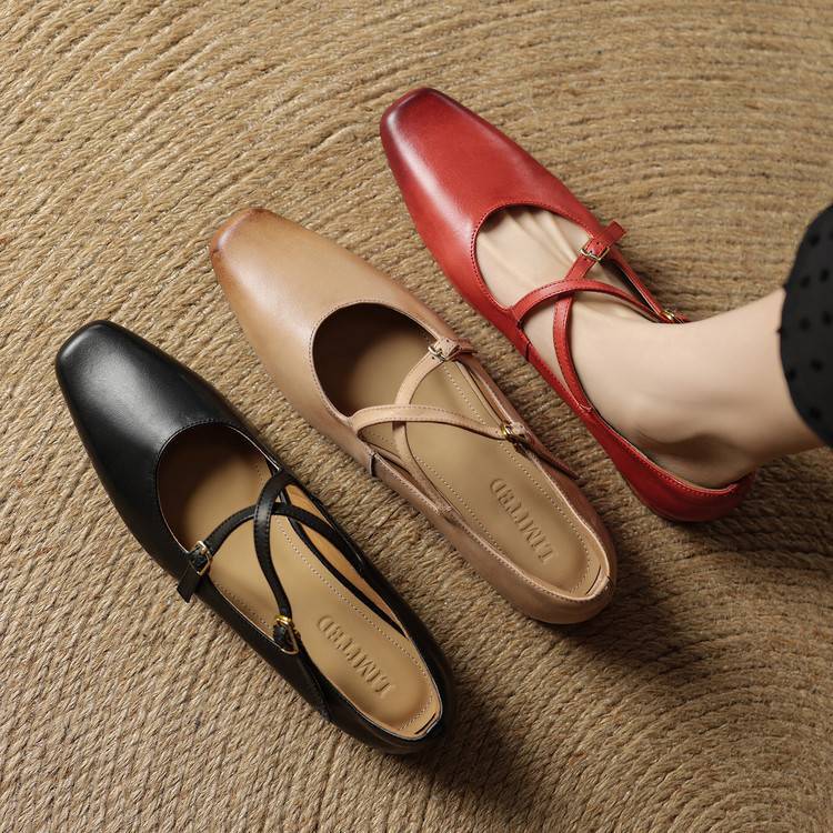 Lavina Genuine Leather Flats