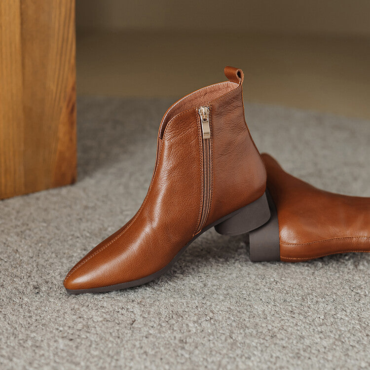 Anessa Genuine Leather Boots