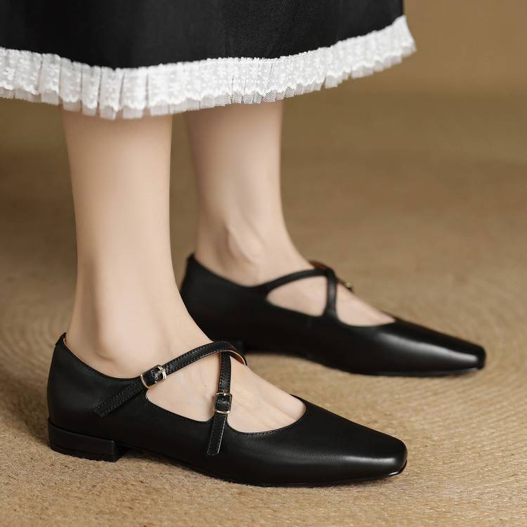 Lavina Genuine Leather Flats