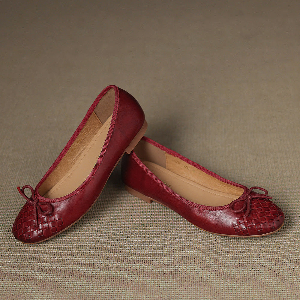 Vara Genuine Leather Flats