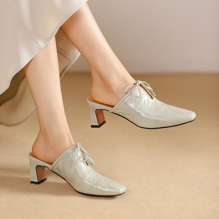 Vionetta Genuine Leather Mules