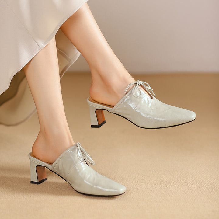 Vionetta Genuine Leather Mules