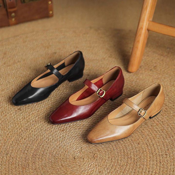 Lila Genuine Leather Flats