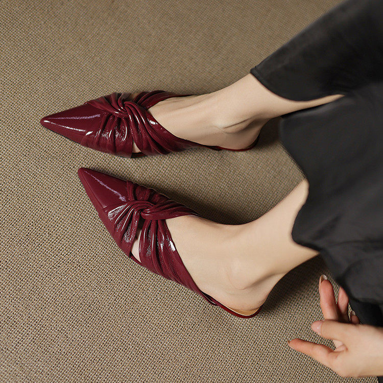 Elvara Genuine Leather Mules