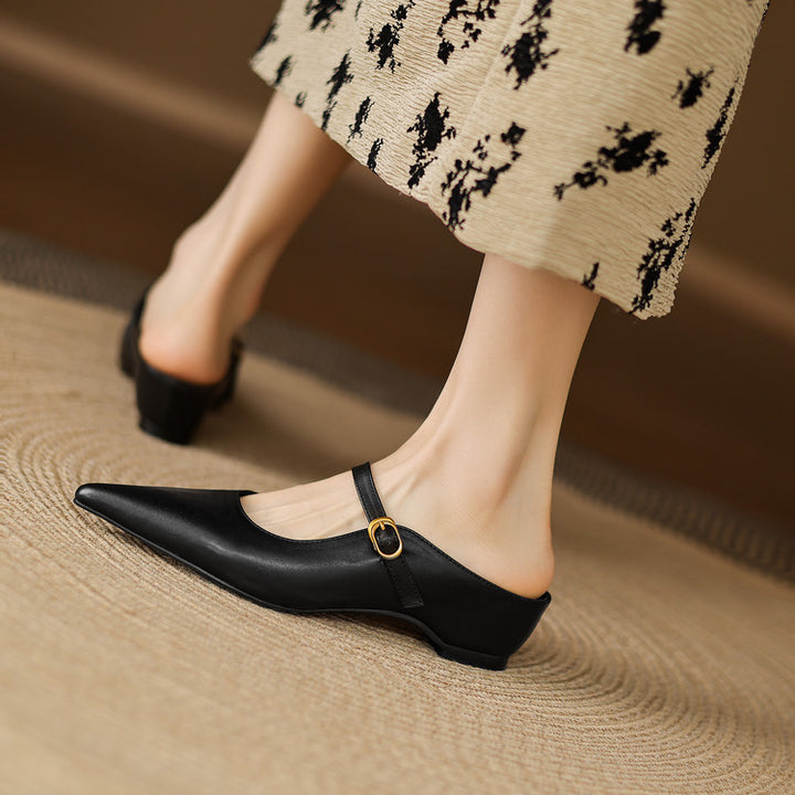 Liora Genuine Leather Mules