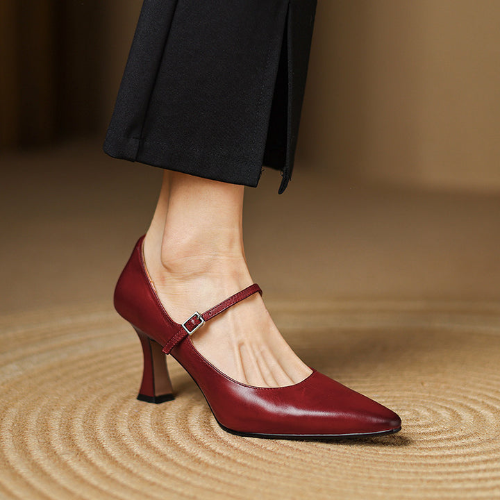 Kath Genuine Leather Heels