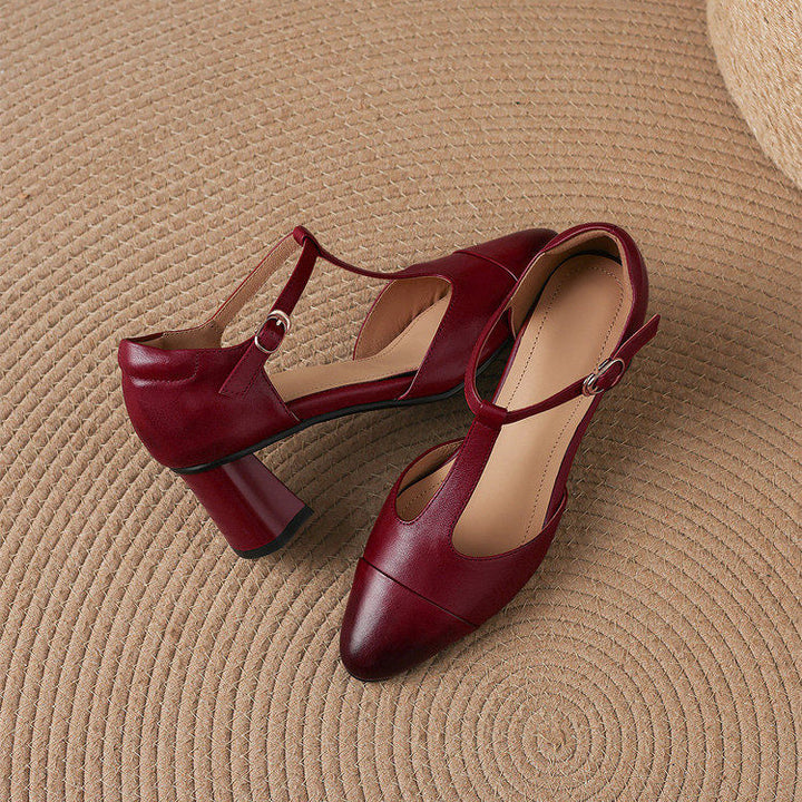 Helene Genuine Leather Heels