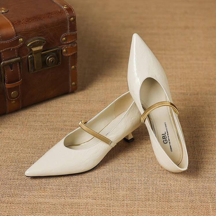 Norah Genuine Leather Heels
