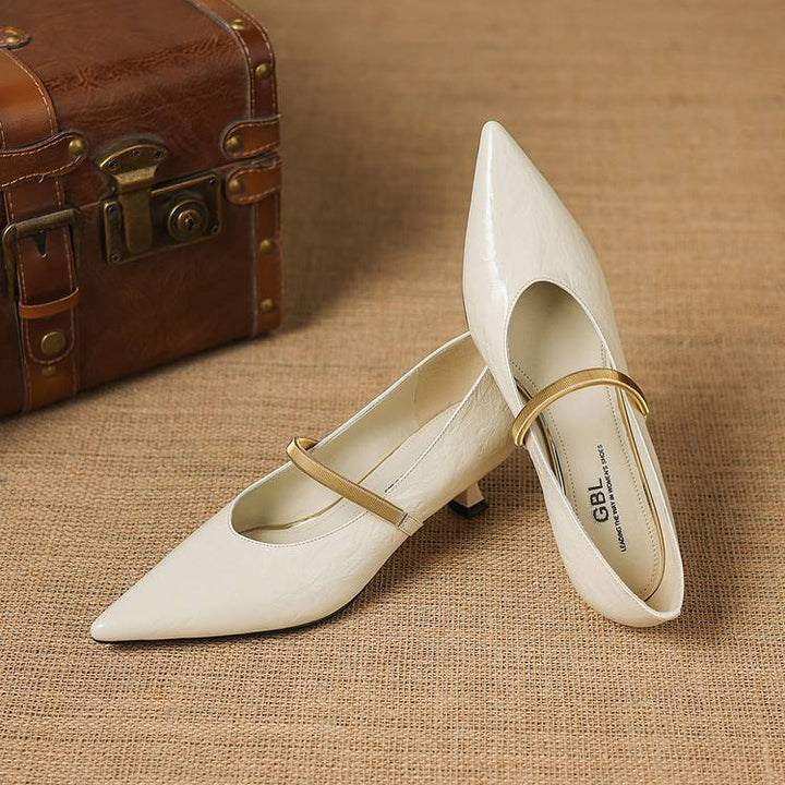 Norah Genuine Leather Heels