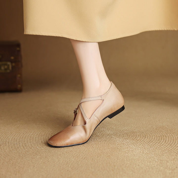 Avelin Genuine Leather Flats