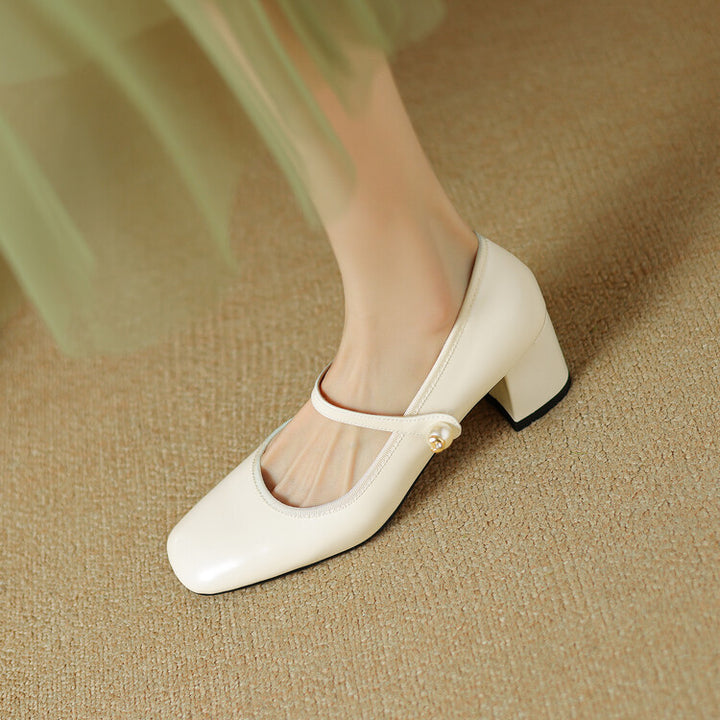 Calista Genuine Leather Heels