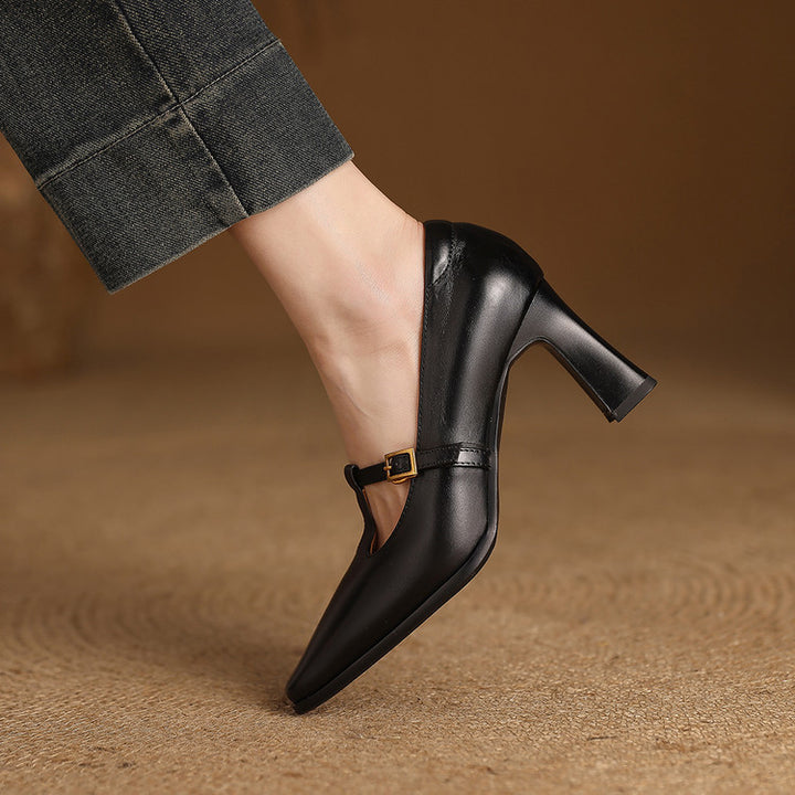 Velmira Genuine Leather Heels