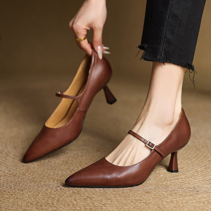 Eva Genuine Leather Heels