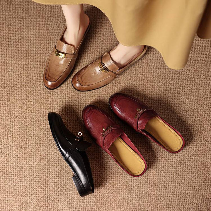 Fiorella Genuine Leather Mules