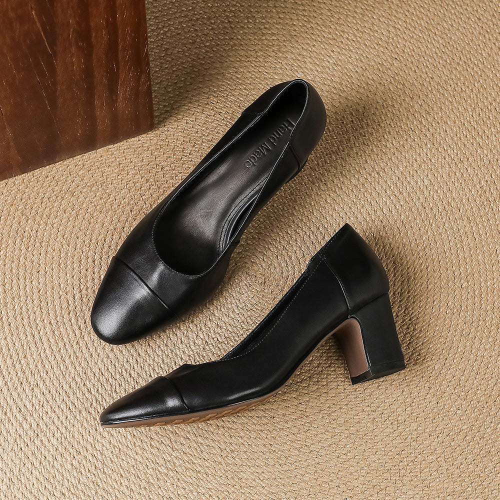 Estelle Genuine Leather Heels