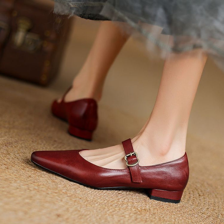 Lila Genuine Leather Flats