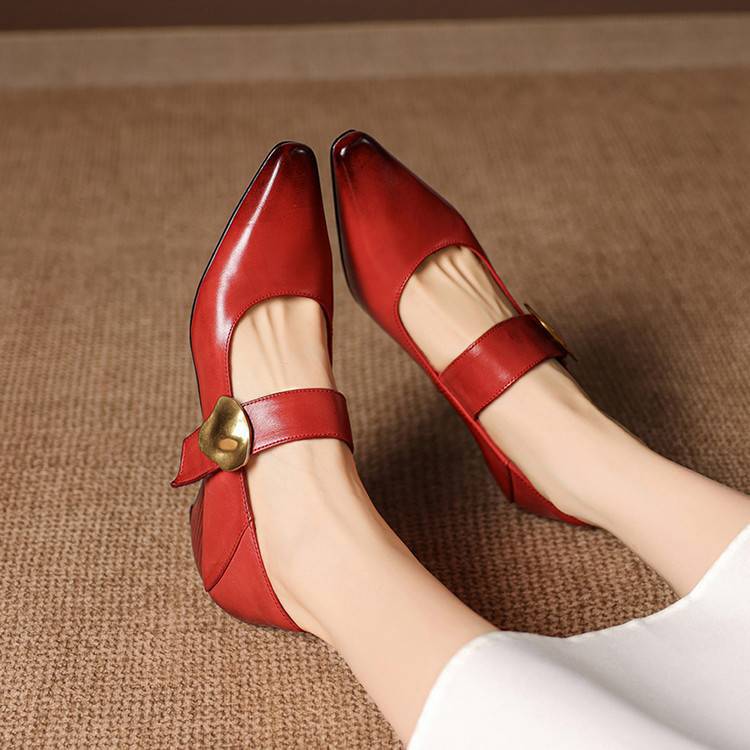 Alysa Genuine Leather Heels