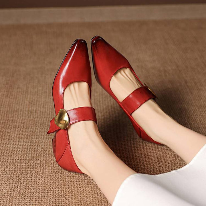 Alysa Genuine Leather Heels