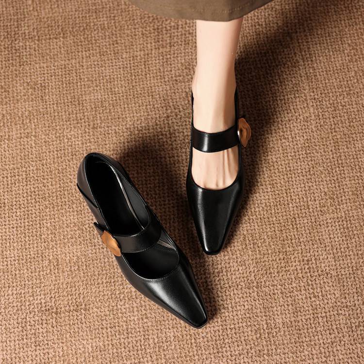 Alysa Genuine Leather Heels