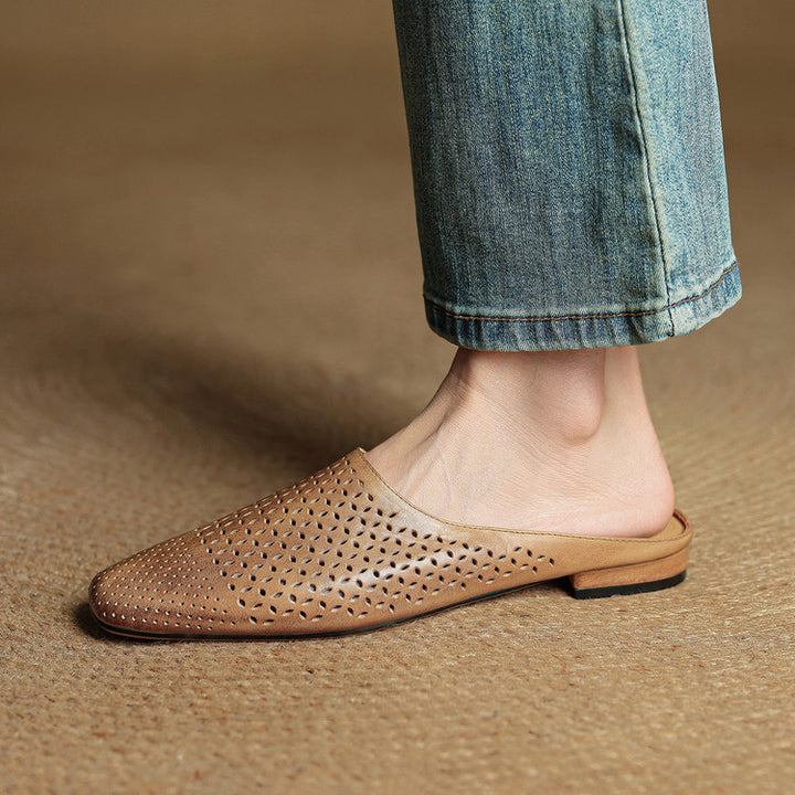 Delia Genuine Leather Mules