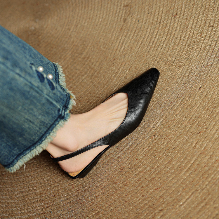 Leira Genuine Leather Mules