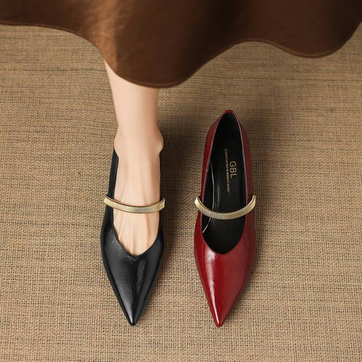 Norah Genuine Leather Heels