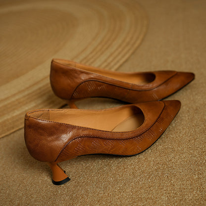 Liora Genuine Leather Heels
