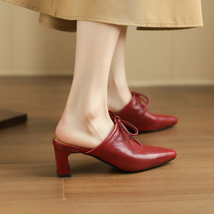 Vionetta Genuine Leather Mules