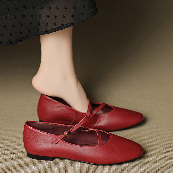 Valla Genuine Leather Flats