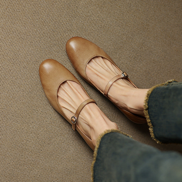 Arelis Genuine Leather Heels