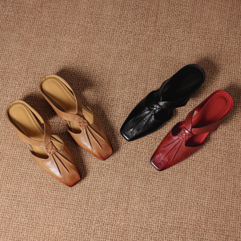 Lola Genuine Leather Mules