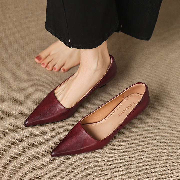 Calina Genuine Leather Heels
