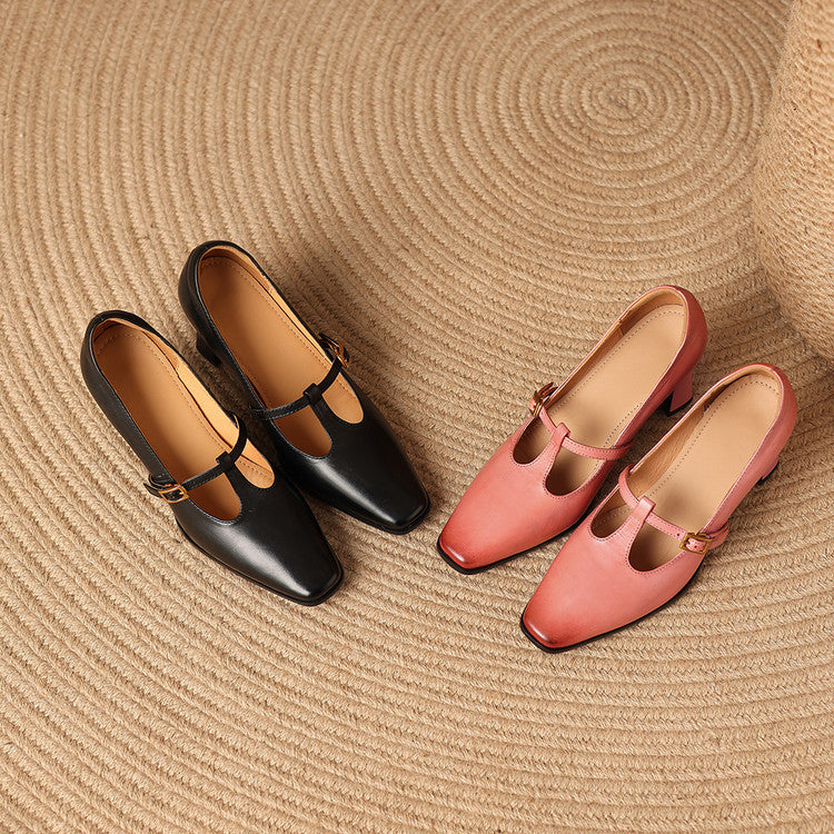 Velmira Genuine Leather Heels
