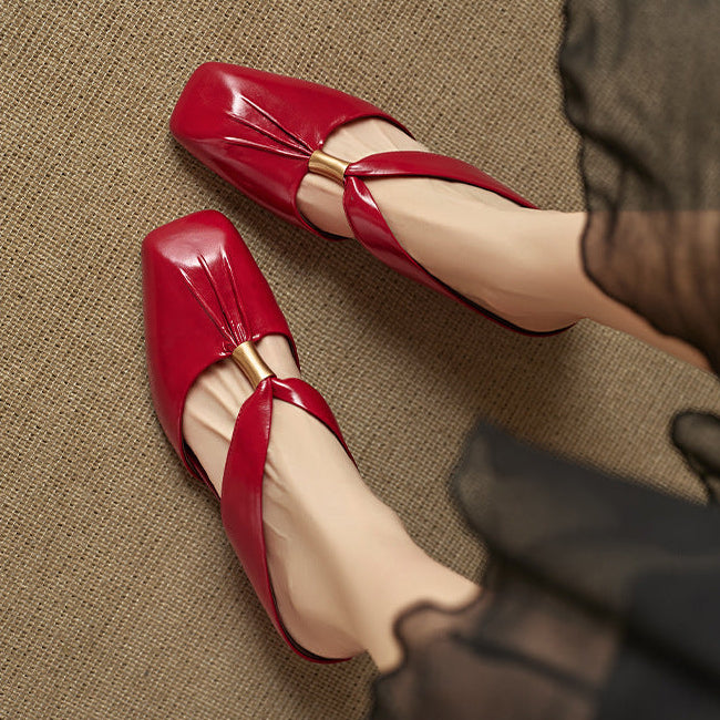 Almafi Genuine Leather Mules