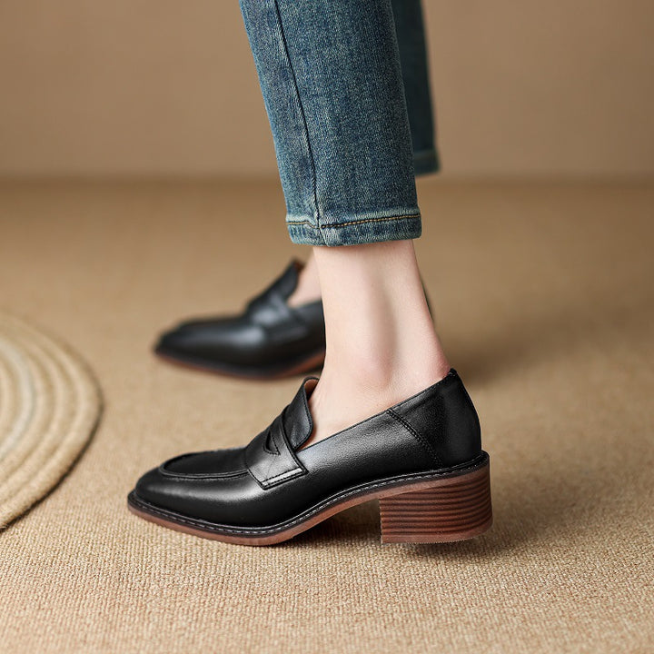 Ormont Genuine Leather Heeled loafers