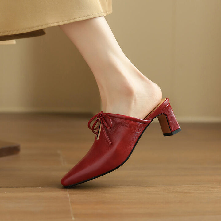 Vionetta Genuine Leather Mules