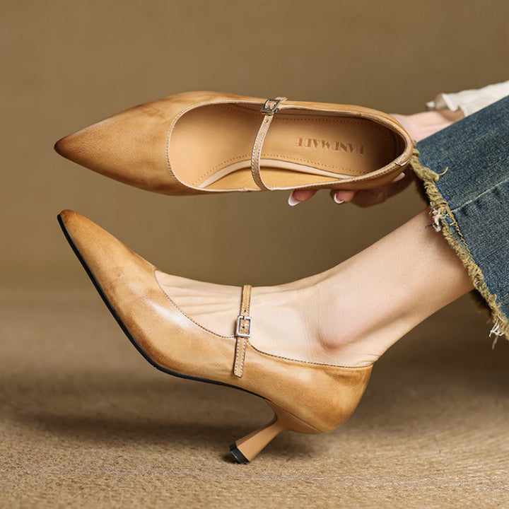 Eva Genuine Leather Heels
