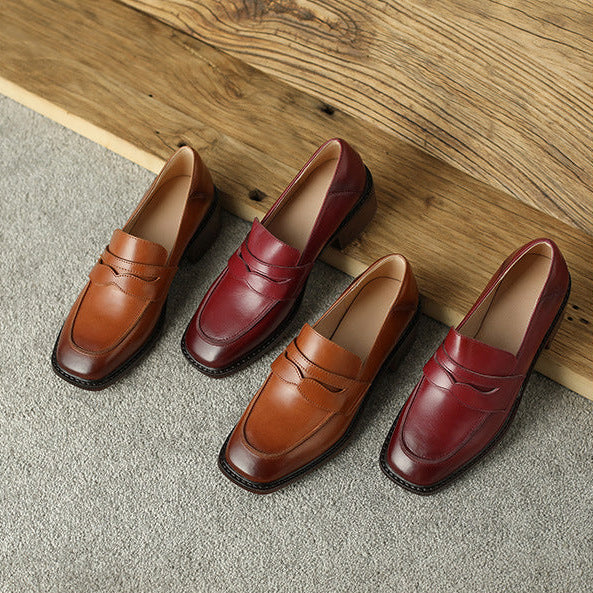 Ormont Genuine Leather Heeled loafers