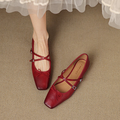 Daphne Genuine Leather Flats