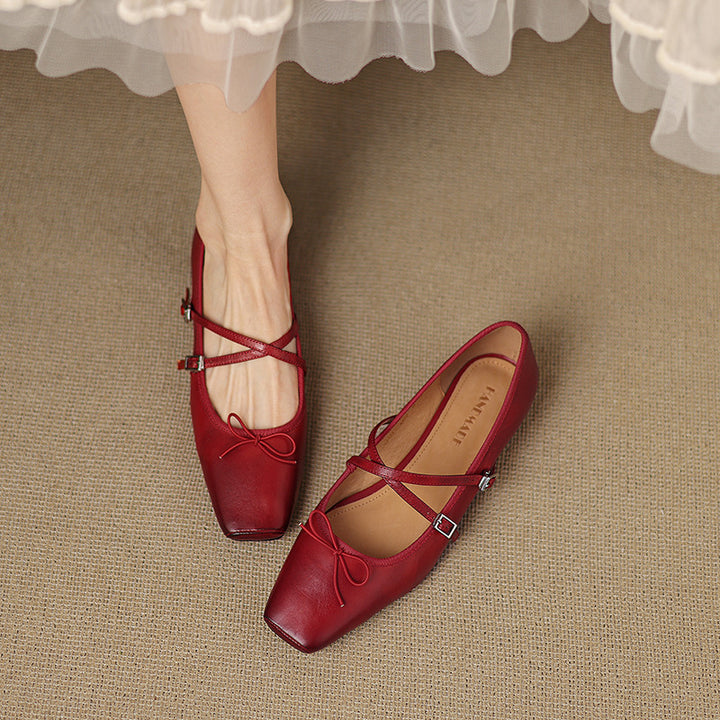 Daphne Genuine Leather Flats